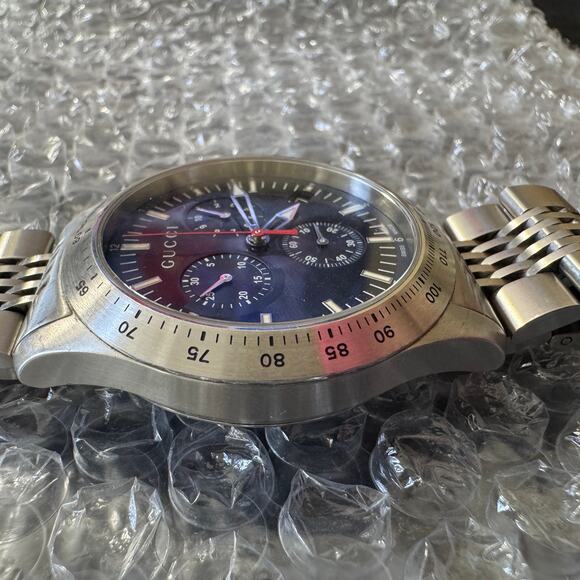 Gucci 126.2 Men’s Swiss Stainless Steel Chronograph Watch Blue Dial #15099489 - Picture 9 of 13